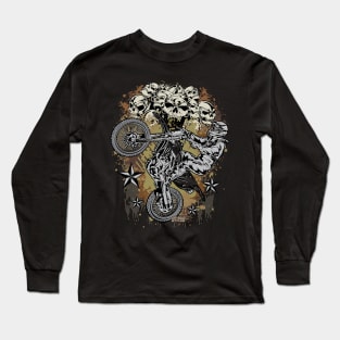 SKULL BIKER Long Sleeve T-Shirt